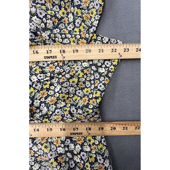 Roolee Mom Dress XL Floral Ruffle Knee Length Short Sleeve Nursing Breastfeeding - Picture 9 of 10